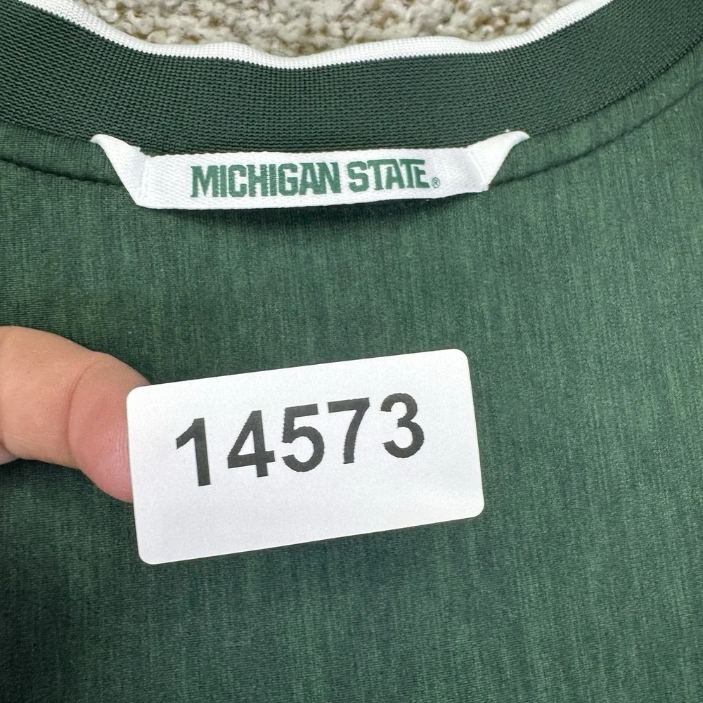 Michigan State Spartans Quarter Zip Pullover Mens Large Nike Performance Stretch